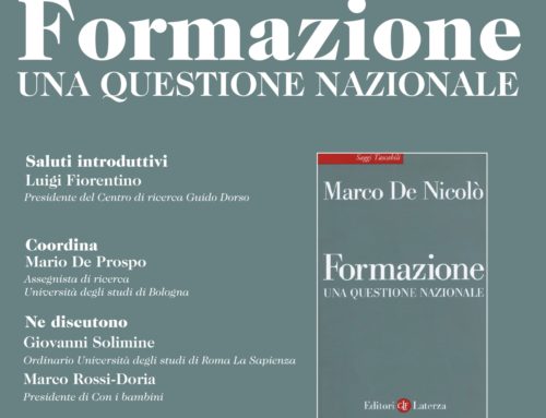 Marco De Nicolò | Formazione. Una questione nazionale | martedì 26 ottobre 2021