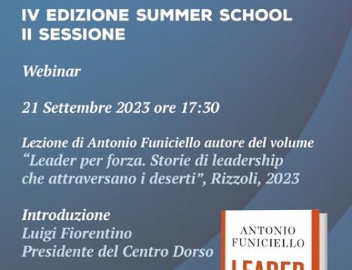 SUMMER SCHOOL | IV edizione | Classe dirigente e sviluppo | venerdì 15 e giovedì 21 settembre 2023
